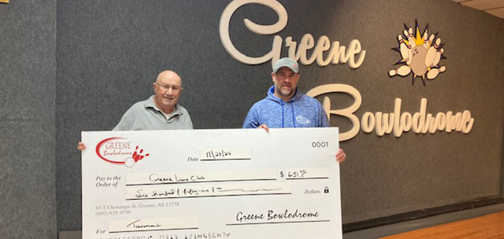 Greene Bowlodrome donates proceeds to Greene Lions Club